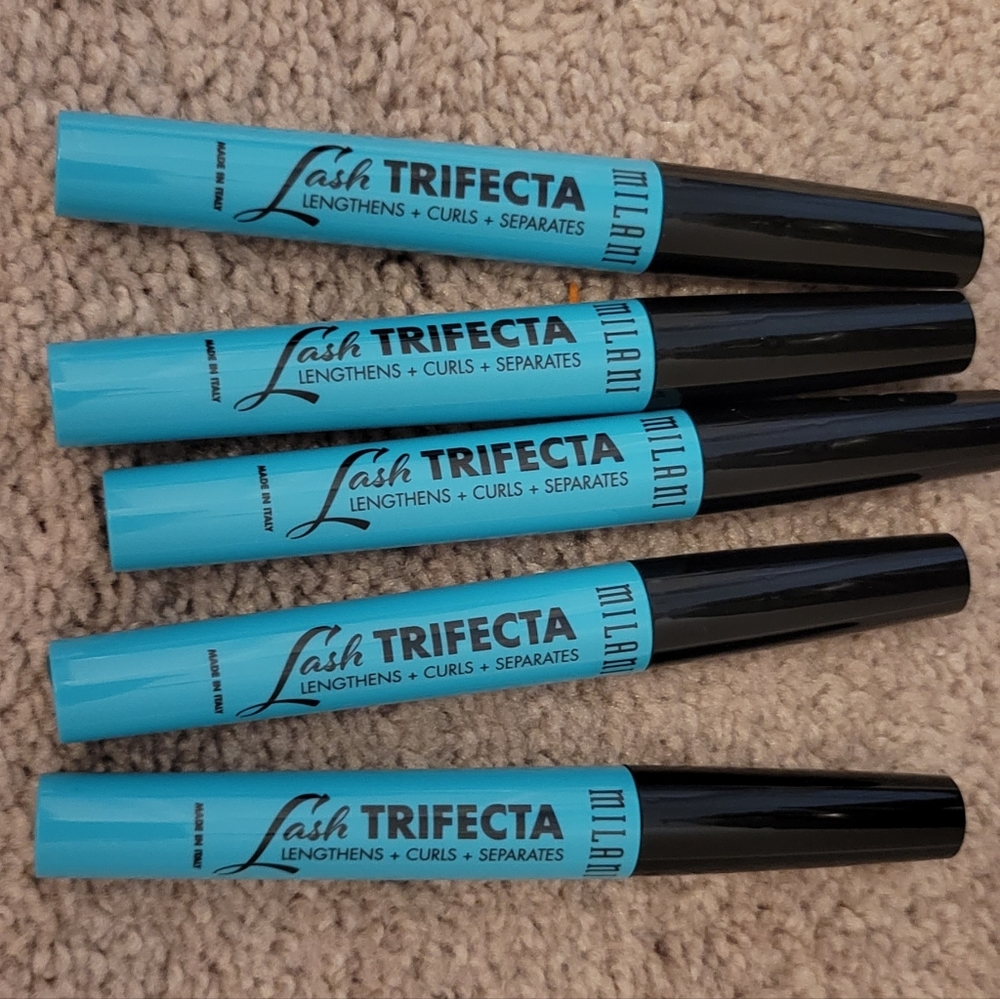 Milani Lash Trifecta Mascara, Five Unopened Tubes, Black